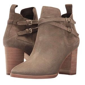 Cole Haan Taupe Brown Suede Bootie Neutral Classic Academia Minimalist 7½